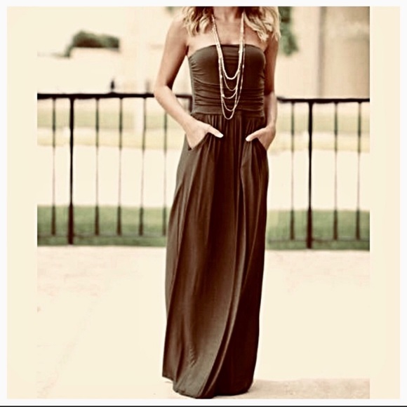 Best selling maxi Tube dress with side pockets - Picture 6 of 6